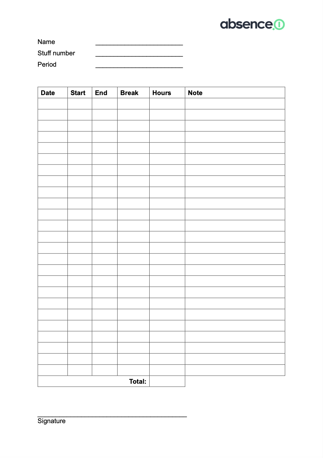 Timesheet template: Download for free!
