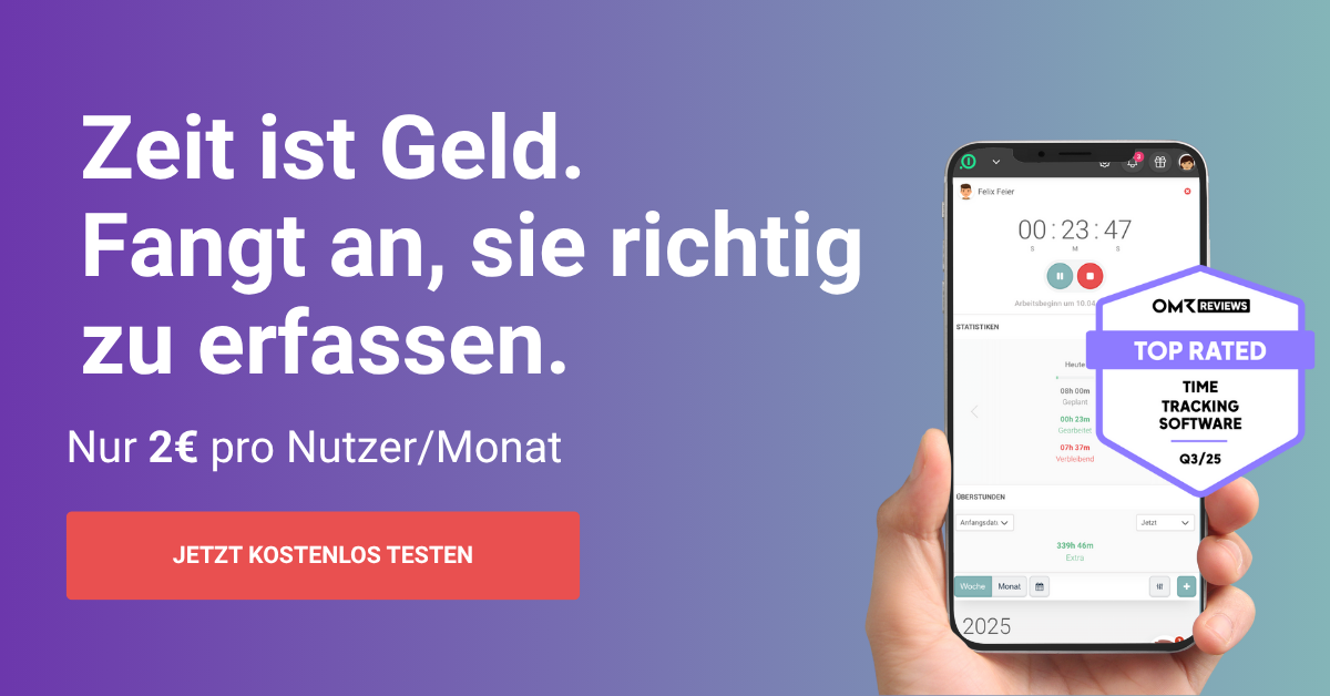 Ein Banner für die Arbeitszeiterfassung von absence.io